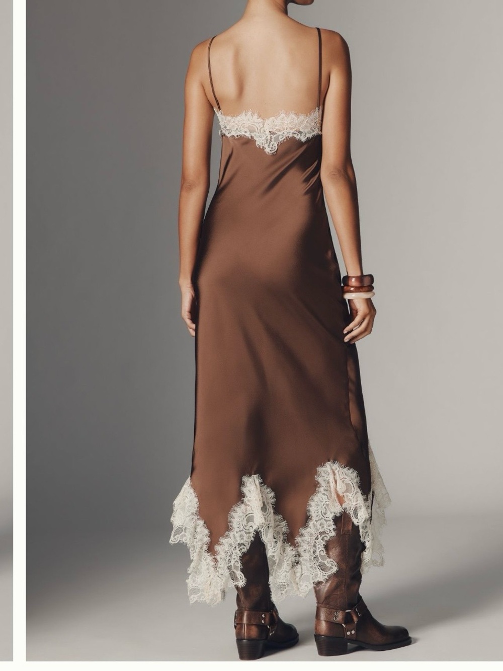 RMN Studio Satin Lace Slip Dress- new! - Picture 2 of 9